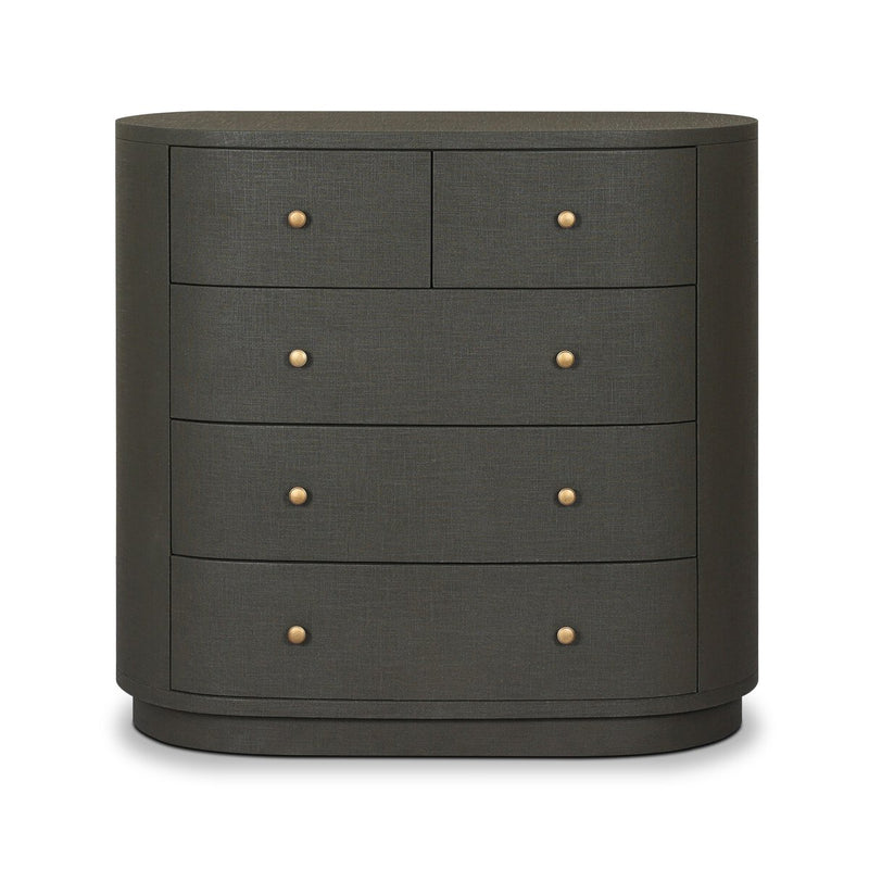 Amelia Chest - Dark Green Lacquered Linen