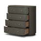 Amelia Chest - Dark Green Lacquered Linen