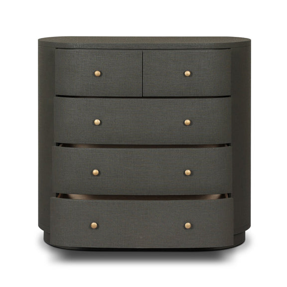 Amelia Chest - Dark Green Lacquered Linen