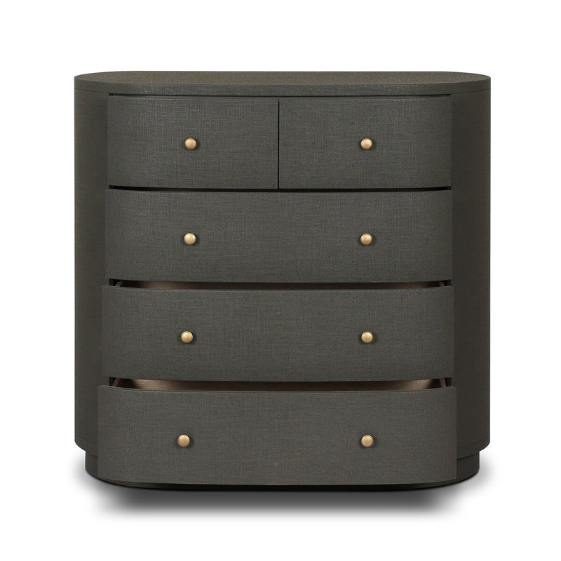 Amelia Chest - Dark Green Lacquered Linen