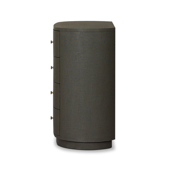 Amelia Chest - Dark Green Lacquered Linen