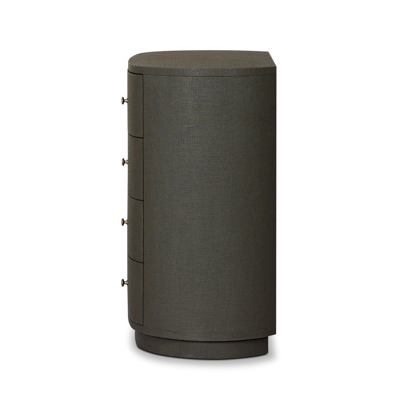 Amelia Chest - Dark Green Lacquered Linen
