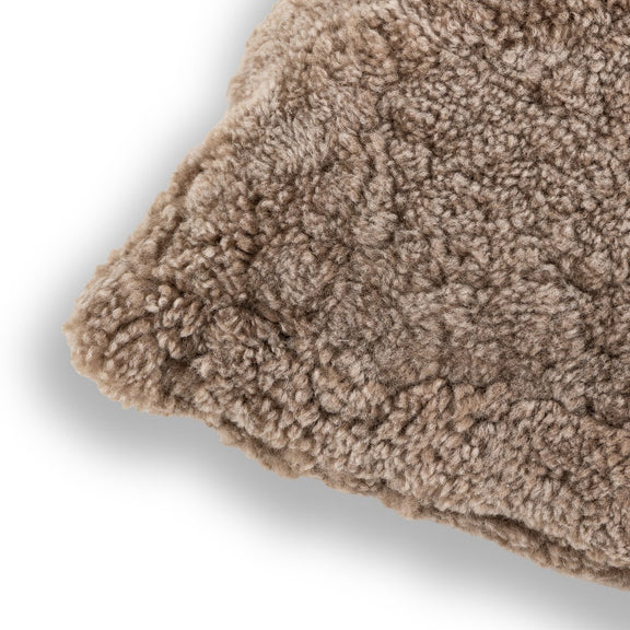 Toby Pillow - Taupe Shearling