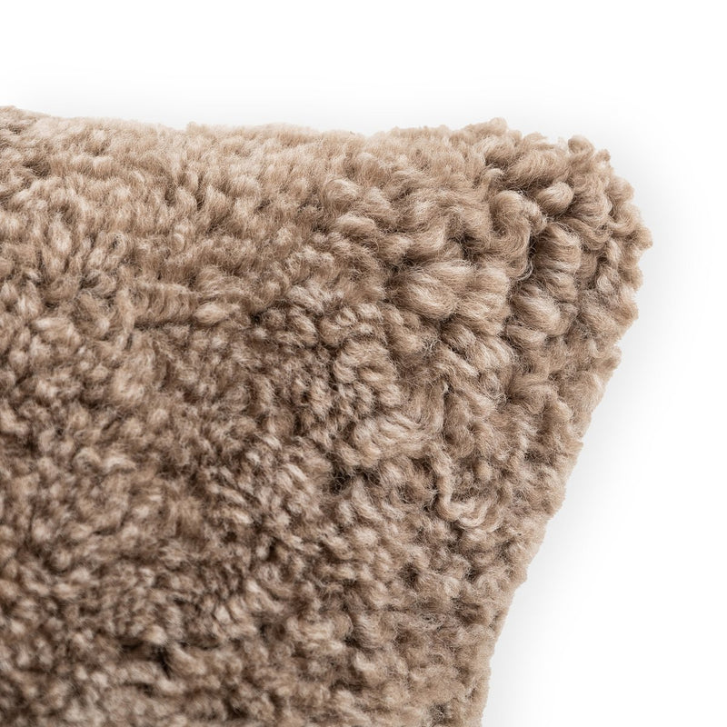 Toby Pillow - Taupe Shearling