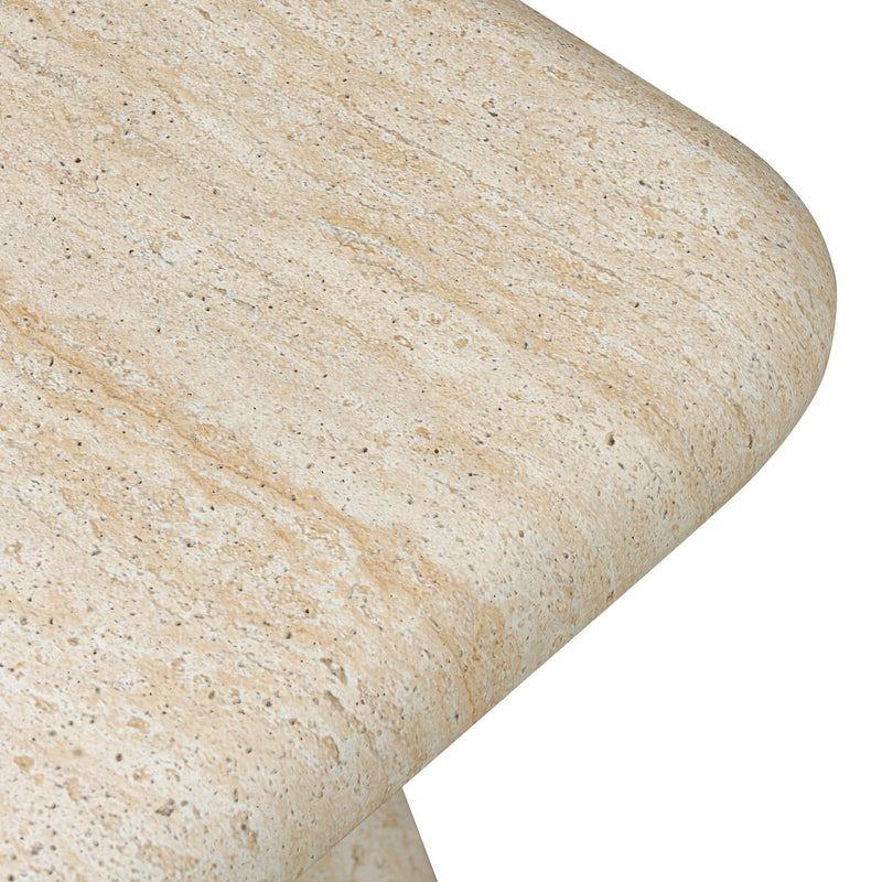 Cava Outdoor End Table - Textured Sand Concrete