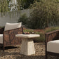 Cava Outdoor End Table - Textured Sand Concrete
