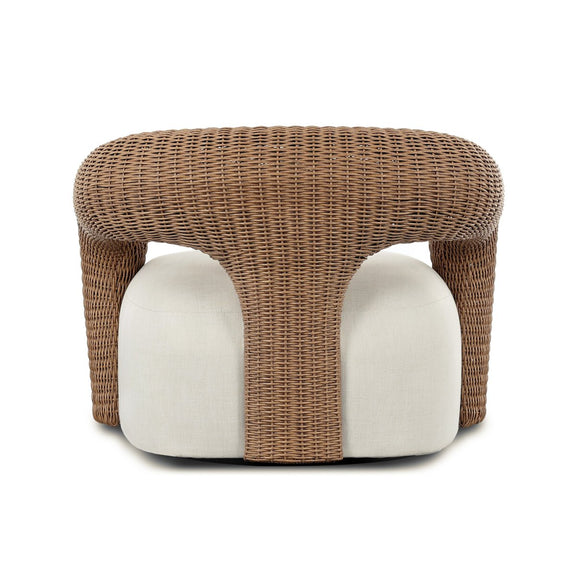 Mazie Outdoor Swivel Chair - Vergo Cream