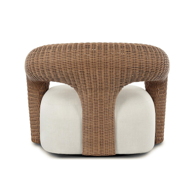 Mazie Outdoor Swivel Chair - Vergo Cream