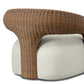 Mazie Outdoor Swivel Chair - Vergo Cream