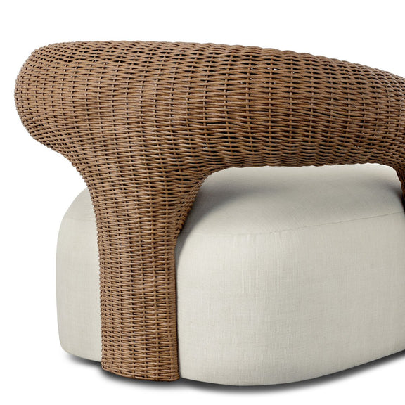 Mazie Outdoor Swivel Chair - Vergo Cream