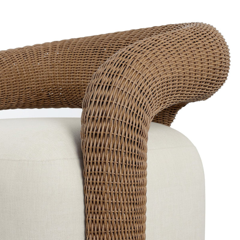 Mazie Outdoor Swivel Chair - Vergo Cream