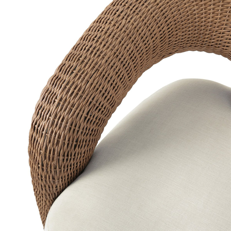 Mazie Outdoor Swivel Chair - Vergo Cream