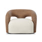 Mazie Outdoor Swivel Chair - Vergo Cream
