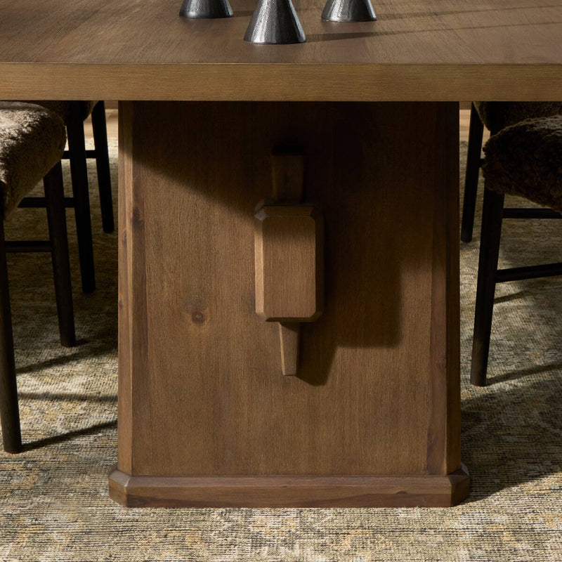 Melina Extension Dining Table - Weathered Acacia Veneer