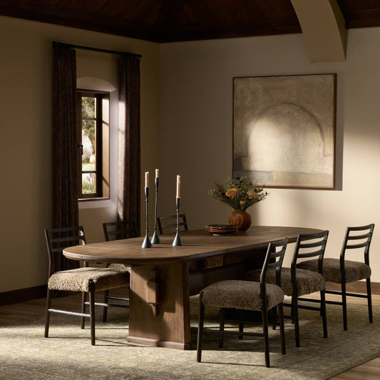 Melina Extension Dining Table - Weathered Acacia Veneer