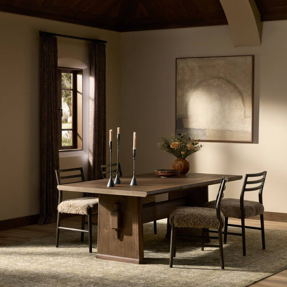 Melina Extension Dining Table - Weathered Acacia Veneer