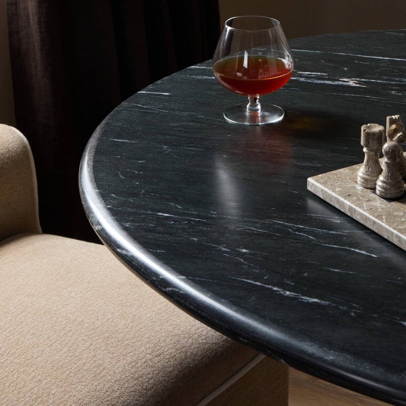 Oric Bistro Table - Black Marble