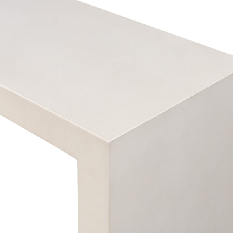 Parish Outdoor Console Table - White Concrete