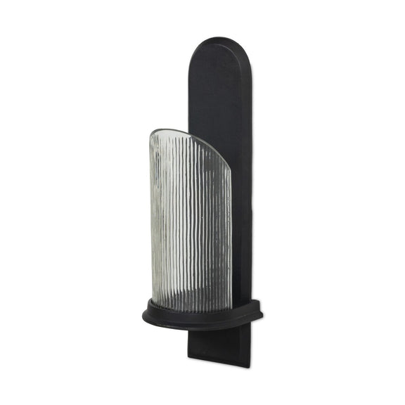 Elorie Wall Mounted Candle Holder Set - Black Antique