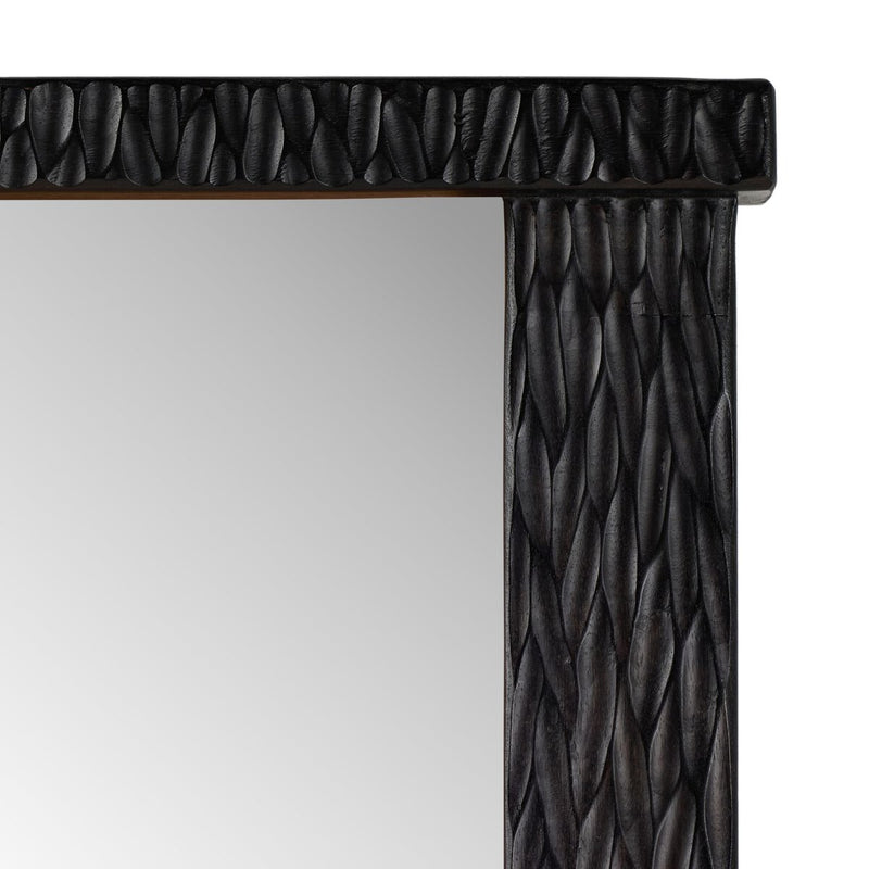 Cayman Mirror - Carved Black Mango