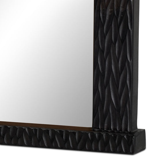 Cayman Mirror - Carved Black Mango