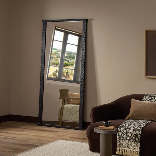 Cayman Mirror - Carved Black Mango