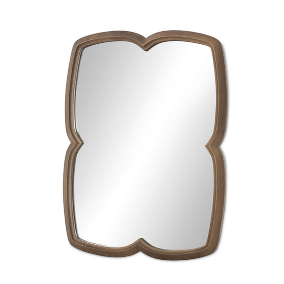 Floret Mirror - Cocoa Oak