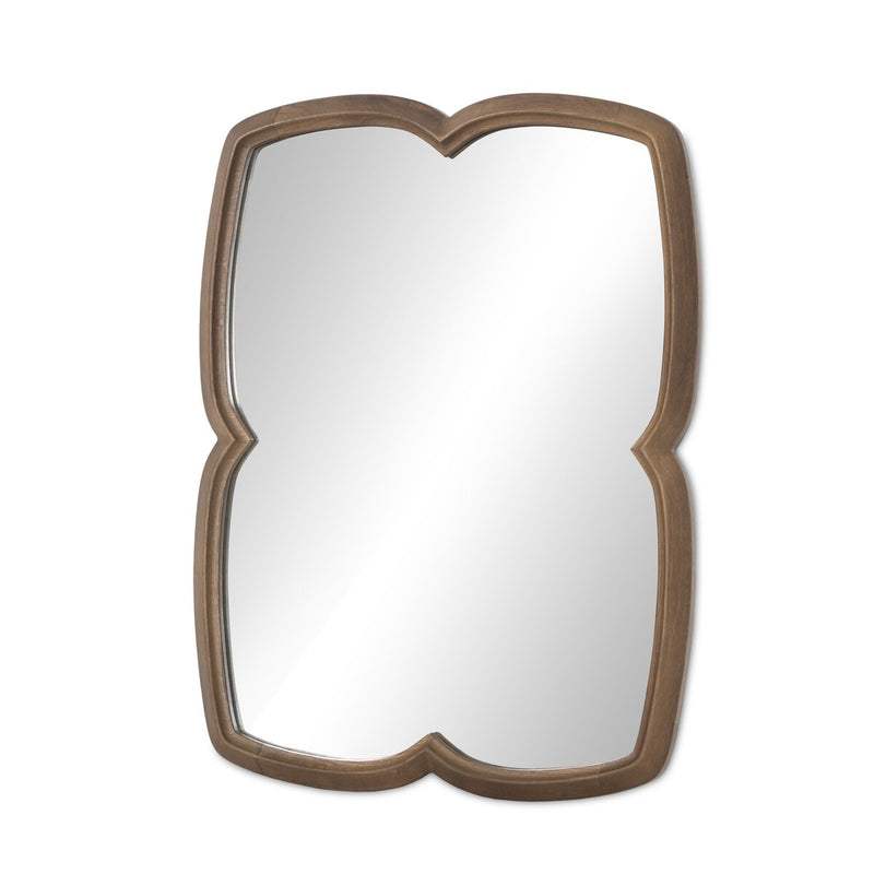 Floret Mirror - Cocoa Oak