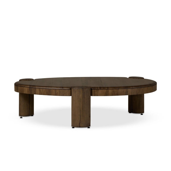 Kamira Oval Coffee Table - Dark Spalted Primavera