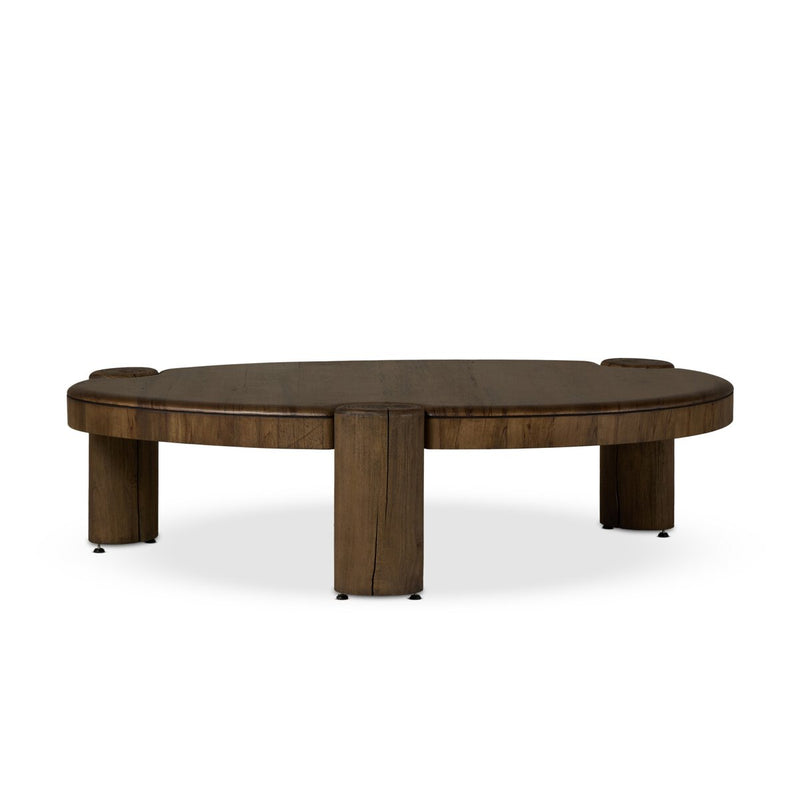 Kamira Oval Coffee Table - Dark Spalted Primavera
