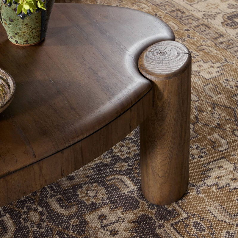 Kamira Oval Coffee Table - Dark Spalted Primavera