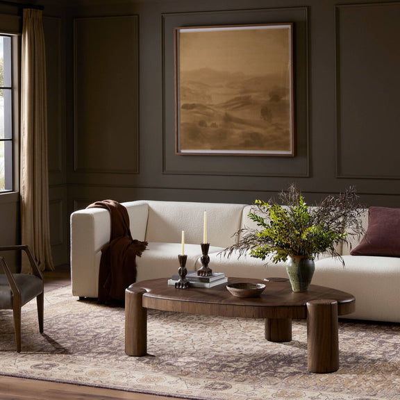 Kamira Oval Coffee Table - Dark Spalted Primavera