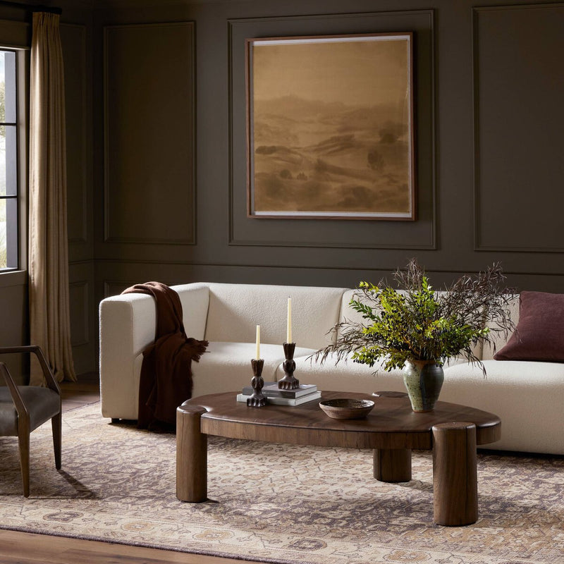 Kamira Oval Coffee Table - Dark Spalted Primavera