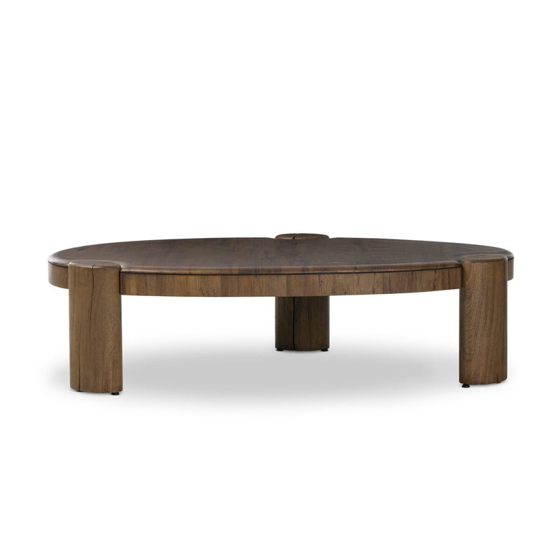 Kamira Oval Coffee Table - Dark Spalted Primavera