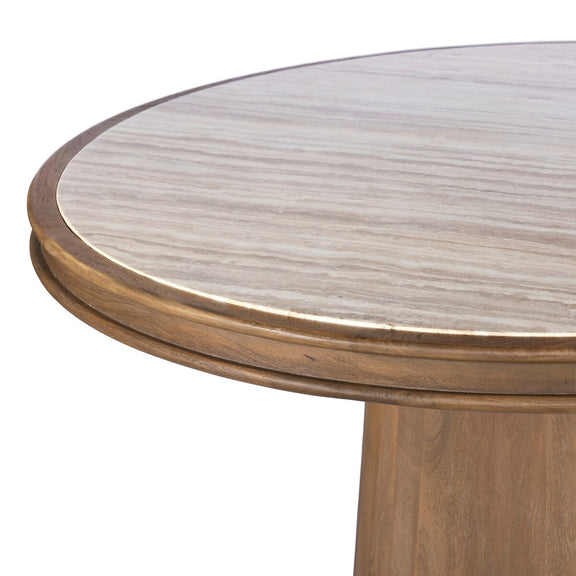 Bourne Dining Table - Light Beige Travertine