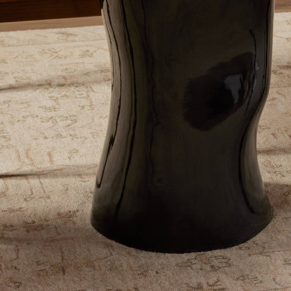 Manon Dining Table - Glossy Black Cast Aluminum