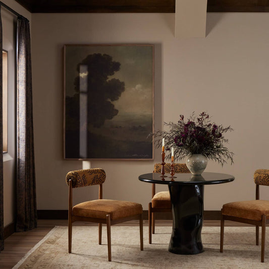 Manon Dining Table - Glossy Black Cast Aluminum