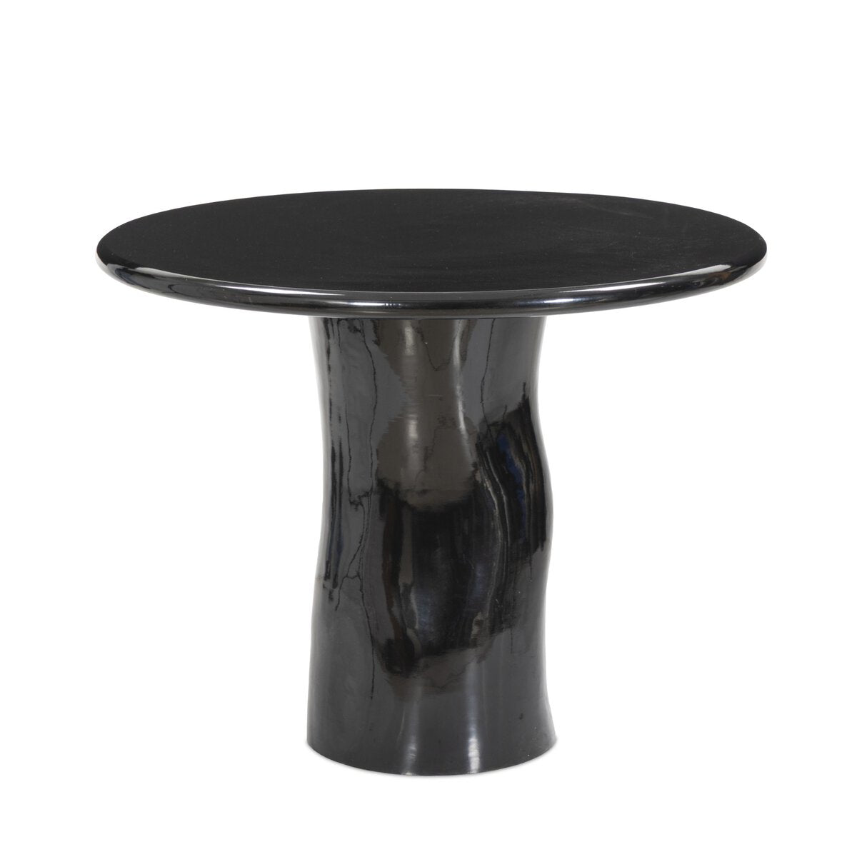 Manon Dining Table - Glossy Black Cast Aluminum