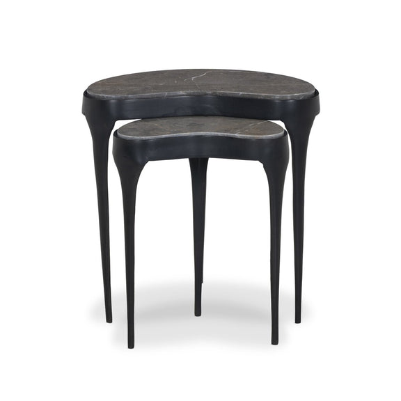 Shayla Nesting End Table - Warm Grey Marble