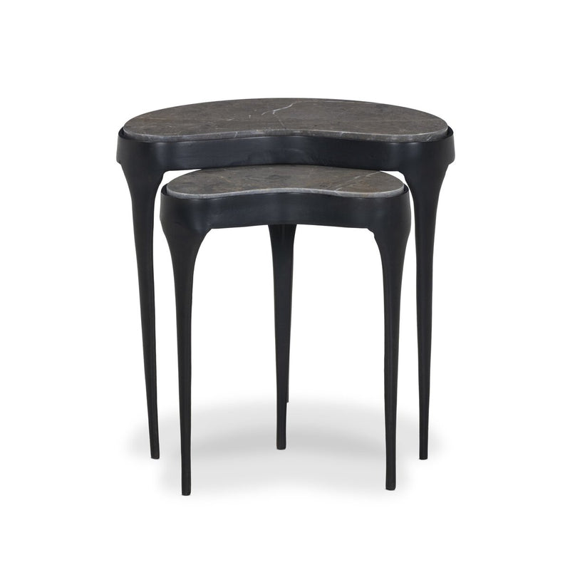 Shayla Nesting End Table - Warm Grey Marble