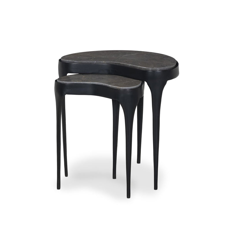 Shayla Nesting End Table - Warm Grey Marble
