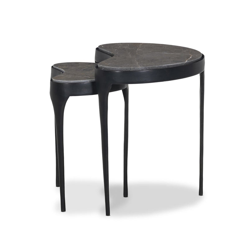 Shayla Nesting End Table - Warm Grey Marble