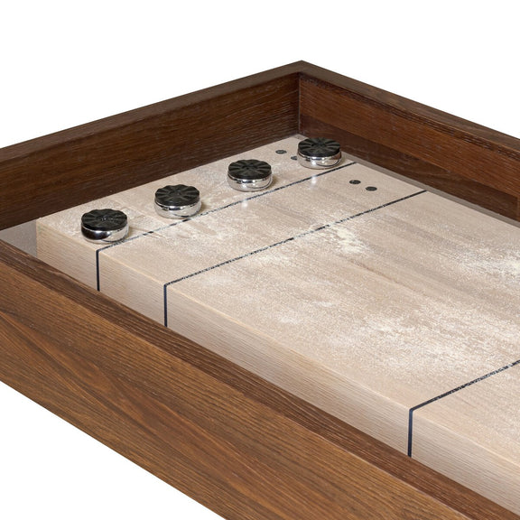 District Eight Large Shuffleboard Table - Smoked Oak