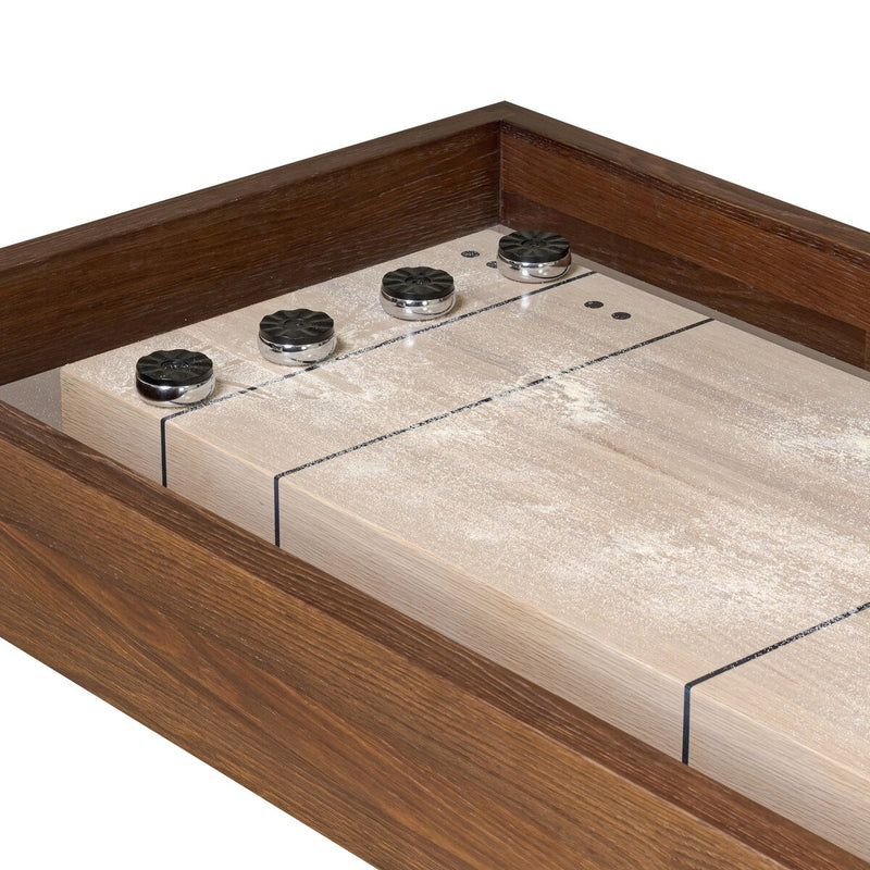 District Eight Large Shuffleboard Table - Smoked Oak