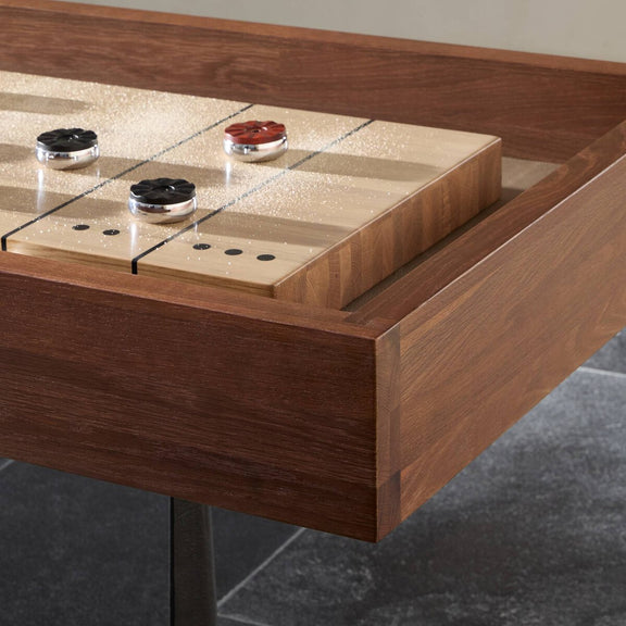 District Eight Large Shuffleboard Table - Smoked Oak