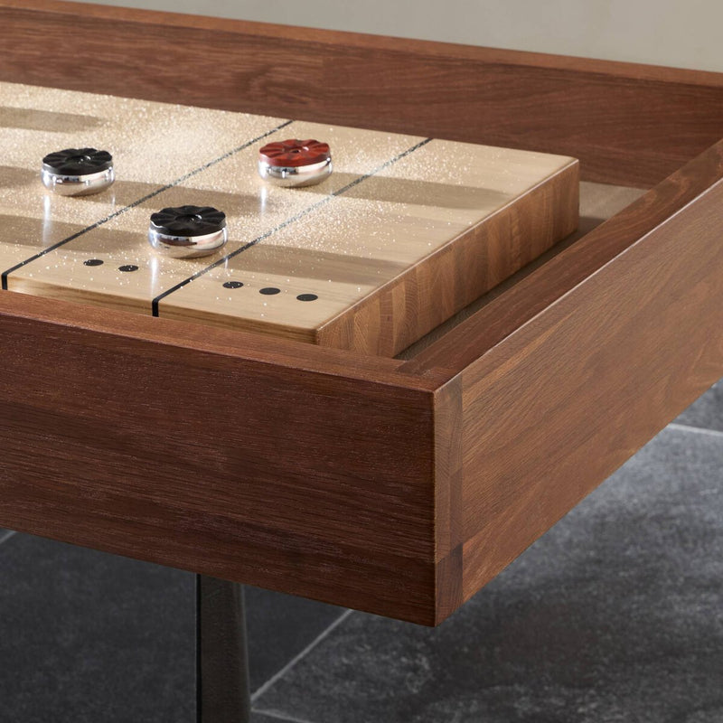 District Eight Large Shuffleboard Table - Smoked Oak