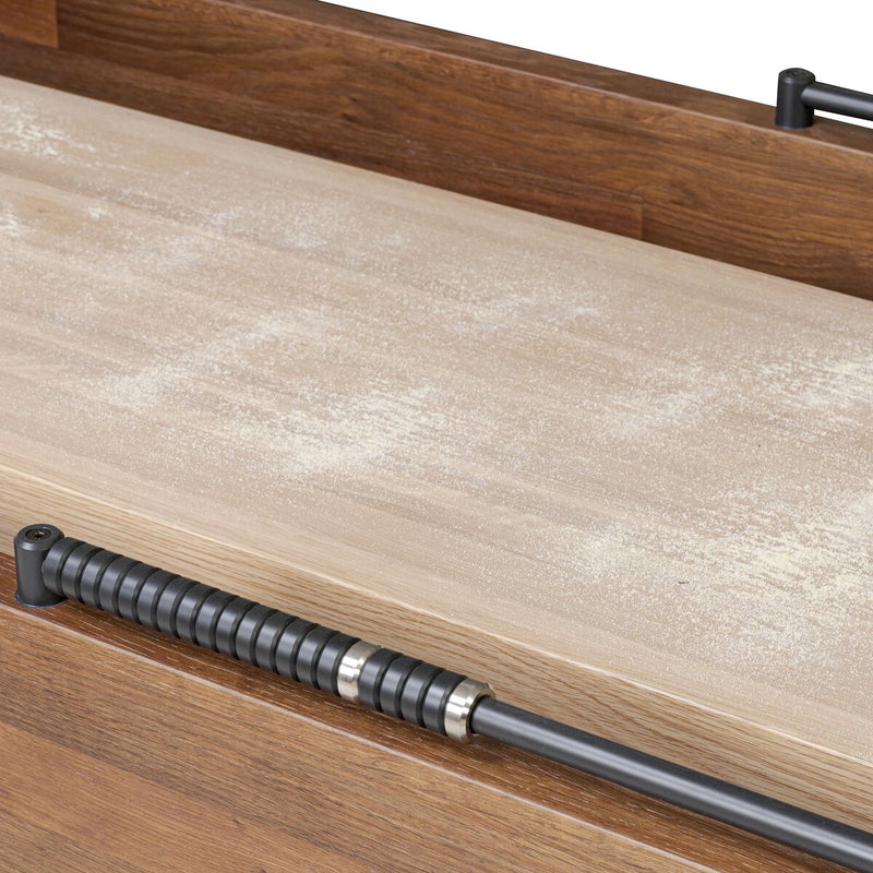 District Eight Large Shuffleboard Table - Smoked Oak