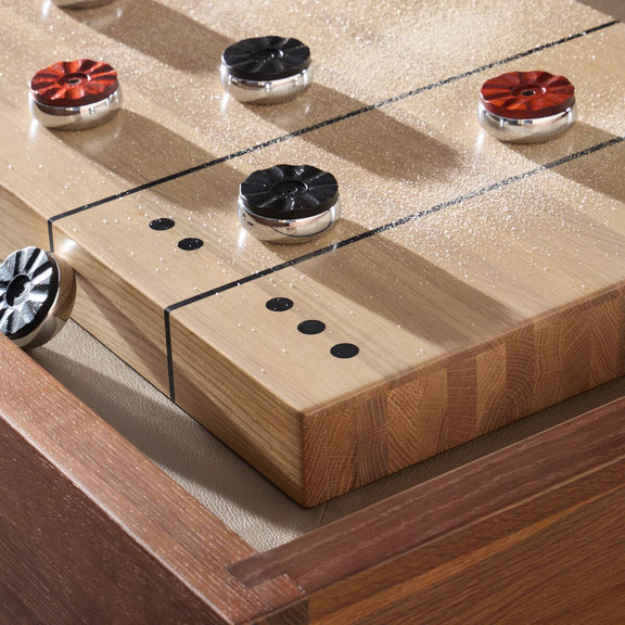 District Eight Large Shuffleboard Table - Smoked Oak