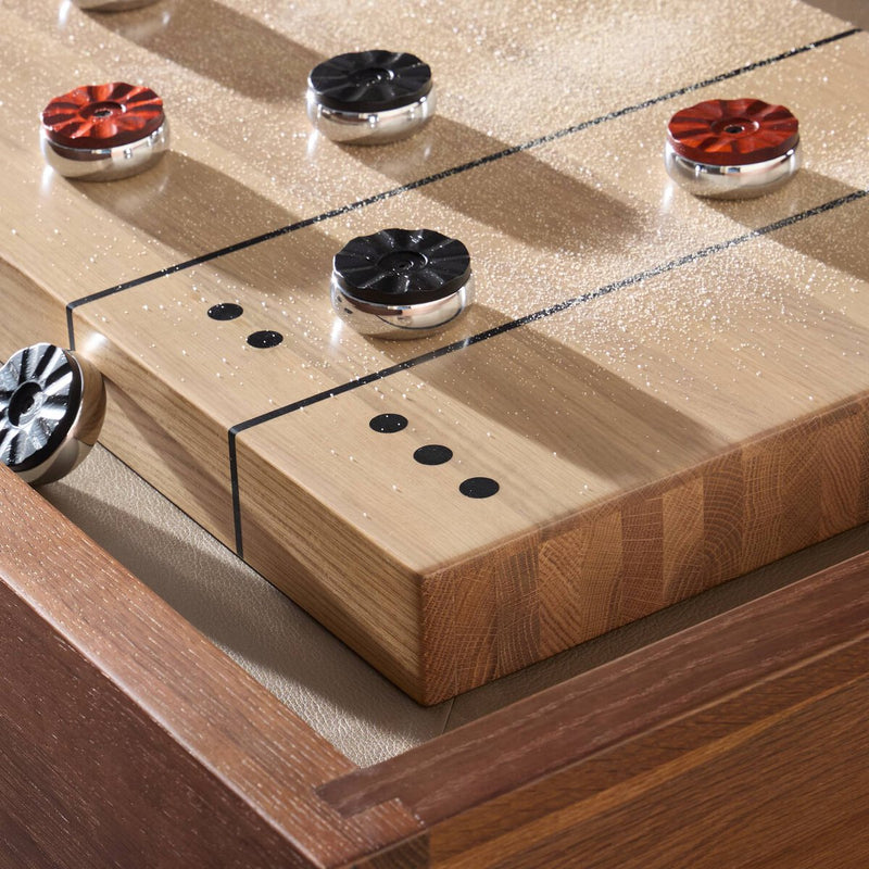 District Eight Large Shuffleboard Table - Smoked Oak