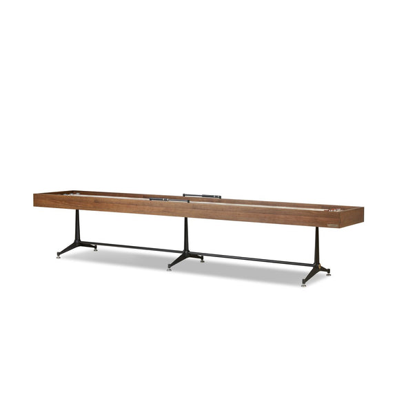 District Eight Large Shuffleboard Table - Smoked Oak